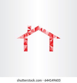 red house geometric triangles illustration 