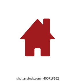 Red house icon vector illustration