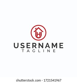 The red house logo uses a monogram concept with the letter H in the middle.