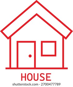 red house vector art design