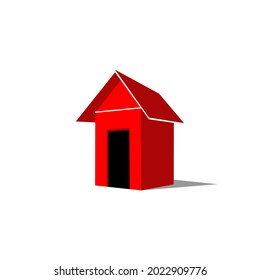 red house vector design on white background