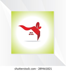 red house vector illustration 