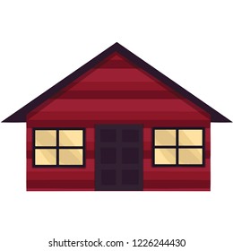 Red house winter