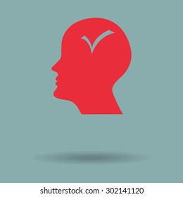 Red  human profile picture