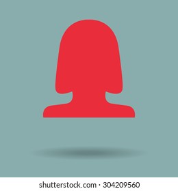 Red  human profile picture