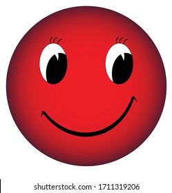 red humour icon with white background. vector illustration.