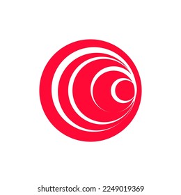 Red Hurricane Symbol. Abstract icon. Vector eps.10