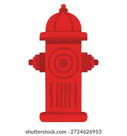 Bombero de hidrante rojo aislado en el diseño blanco del icono de la hidrante de fuego del fondo perfecto para el rescate del servicio de emergencia de la seguridad y las ilustraciones temáticas de la protección urbana