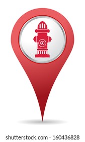 red Hydrant location icon for maps