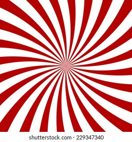 Red Hypnosis Spiral Pattern. Optical illusion. Vector illustration