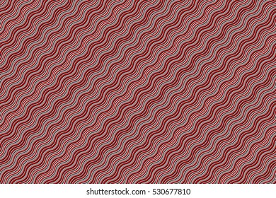 Red hypnotic wave seamless background. Vector illustration. Flat design. EPS10.