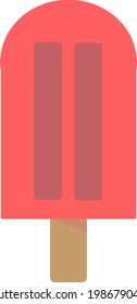 red ice cream vector with stick