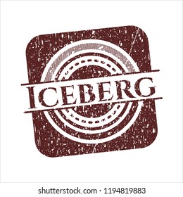 Red Iceberg distress rubber stamp
