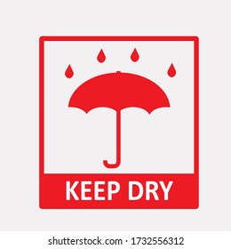 Red Icon Keep Dry Icon Vector Stock Vector (Royalty Free) 1732556312 ...