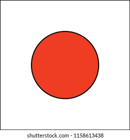 red icon on white background