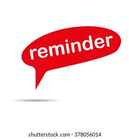 A red icon reminders on white background