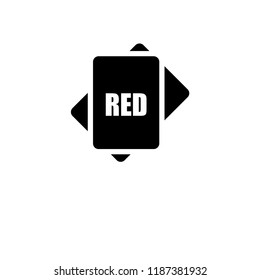Red icon vector isolated on white background, logo concept of Red sign on transparent background, filled black symbol svg