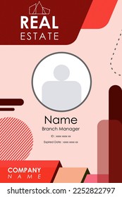 red id card template marketing for marketing products