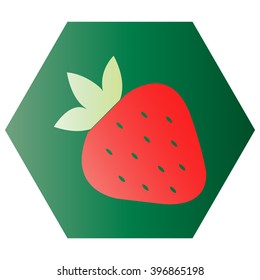 Red Illustration of Strawberries 