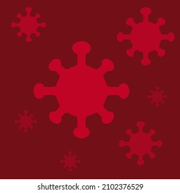 red illustration of virus or corona virus