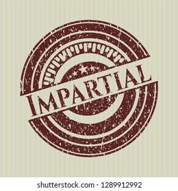 Red Impartial distressed grunge stamp