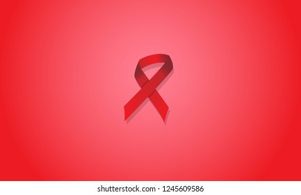 red inclined ribbon gradient with red background