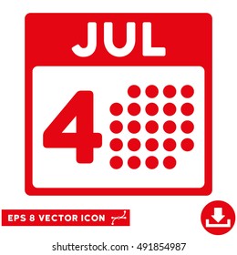 Red Independence Day EPS vector icon. Illustration style is flat iconic symbol on a white background.