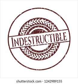 Red Indestructible distress rubber grunge texture seal
