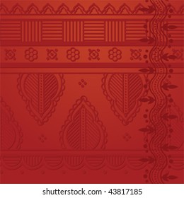 Red indian henna inspired background