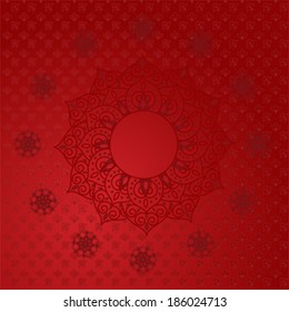 Red Indian Mandala Background