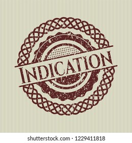 Red Indication distressed rubber grunge texture stamp