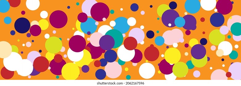 Red Indigo Green Beige Bright Background. Circles Yellow Color Rainbow Kids Pattern. Pastel White Multicolor Dark Vivid Children Illustration. Pink Play Violet Blue Purple Vibrant Textile.