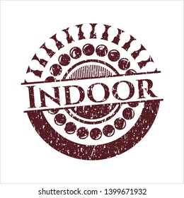 Red Indoor rubber seal with grunge texture