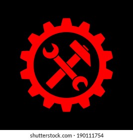 Red industrial icon  