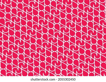 Red infinite funcus on white lines