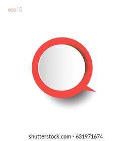 Red infografic with shadow
Paper circles red thinking with shadow on white background for business ideas infographics logo design websites printing color