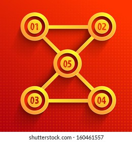 red infographics banner design template. 