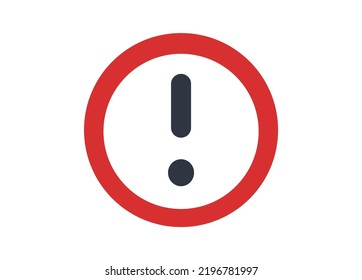 Red information sign icon. Concept of prevention and safety.
