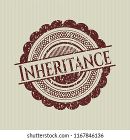 Red Inheritance distress rubber stamp