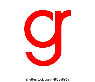 red initial typography typeset alphabet font image vector icon
