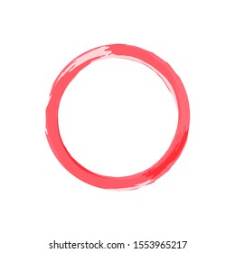 Red Ink Enso Isolated on White
