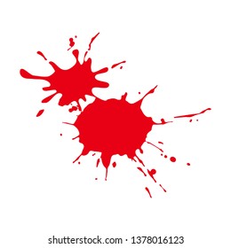 Red ink paint splat blot texture
