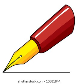 Red ink pen