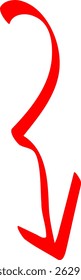 Red Ink Pen Arrow Illustration
