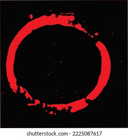 red ink splash, doodle illustration vector