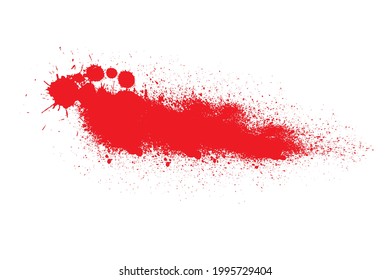 red ink splashes vector illustration