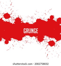 Tinta roja salpicadura de textura gruesa con efecto de semitono. Ilustración vectorial.