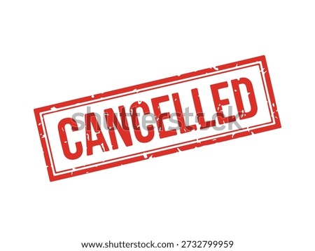 Red ink stamp, stating 'canceled'. Indicates cancellation, rejection or invalidation of document.