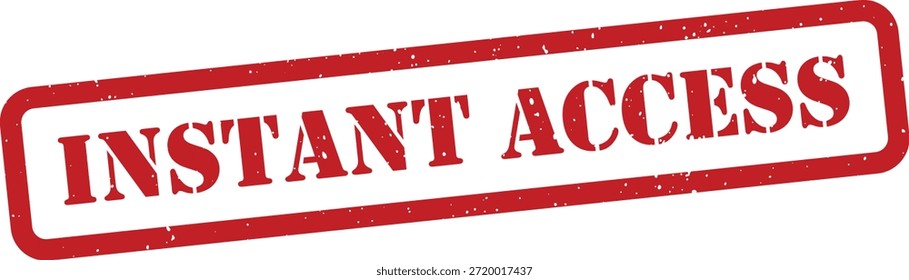 Red instant access stamp on white background