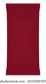 Bolso de café instantáneo rojo. Ilustración vectorial